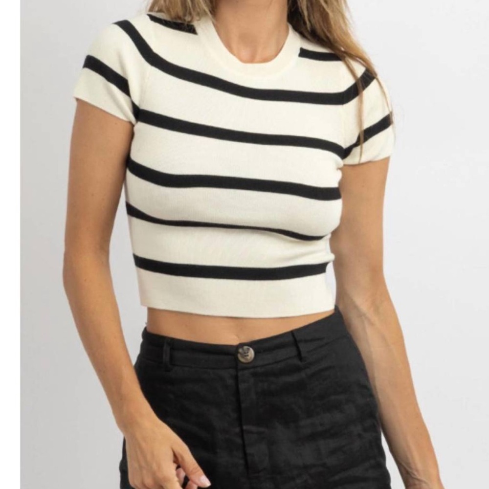 Miou Muse Wednesday Bold Stripe Top